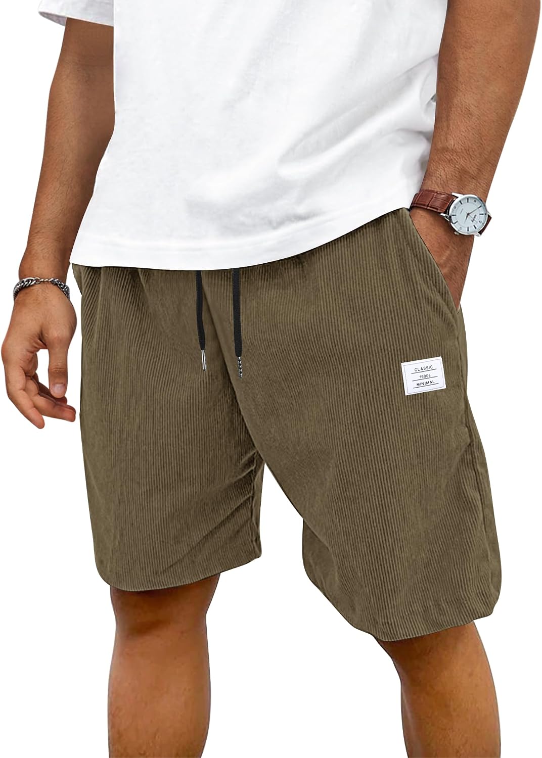 TARAINYA Pana Pantalones Cortos Hombre Algodón Cordón Elástico M-4XL