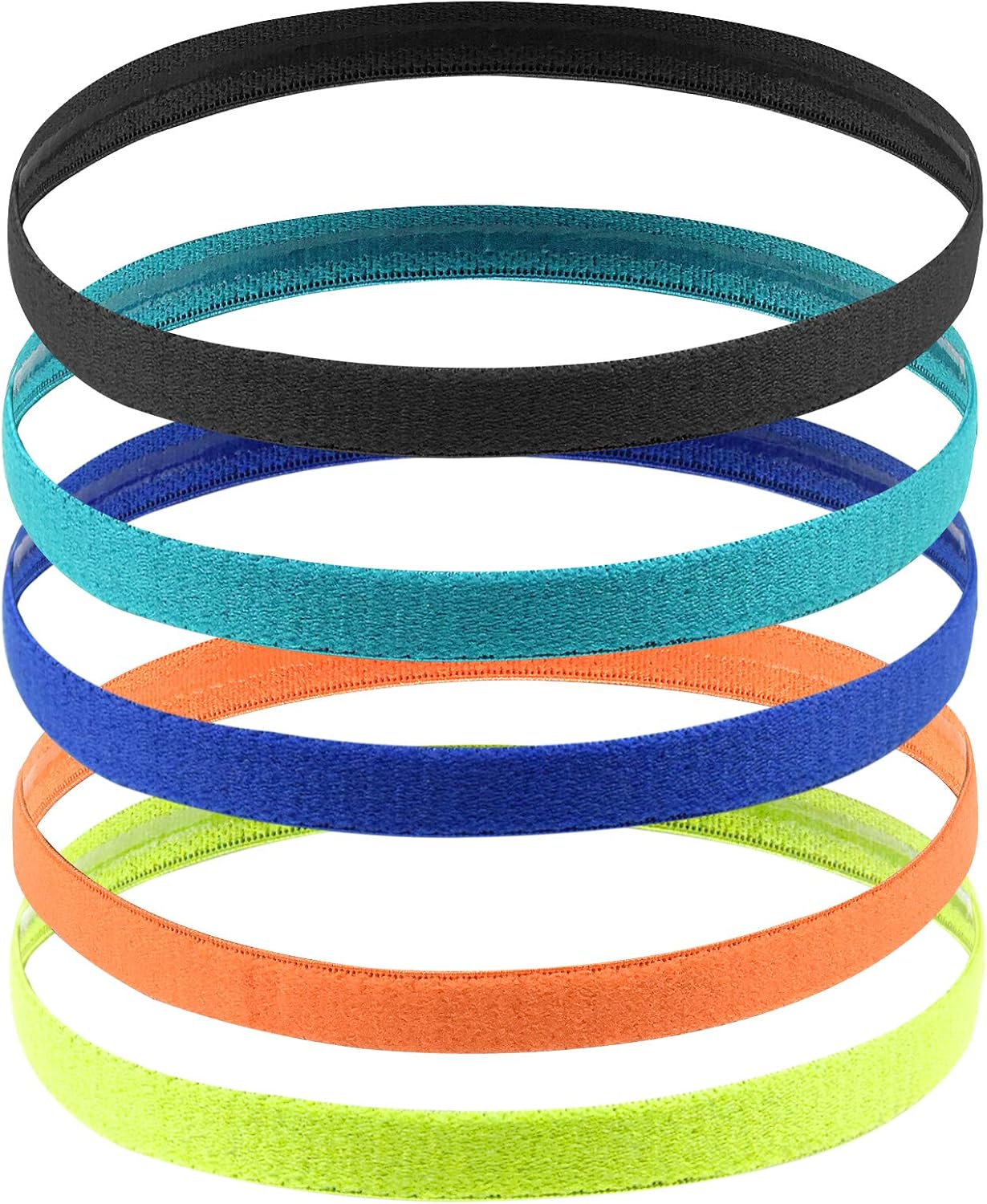 5 Pz Diadema Deportiva Niño Futbol, Elásticas Diadema Deportiva Antideslizante, Deporte Cintas de Pelo para Mujeres, Banda de Pelo para Fútbol Yoga Trotar Correr