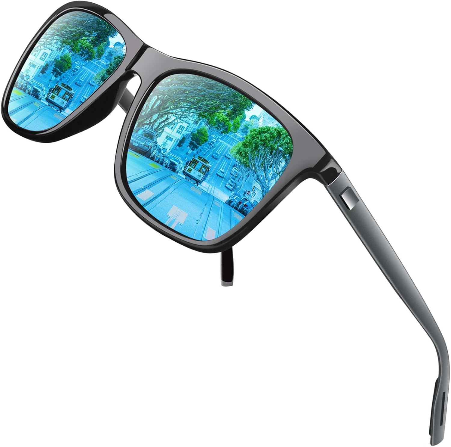 GQUEEN Gafas de Sol Polarizadas Al-Mg Metal para Hombre Mujer Protección UV400 para Conducir Pesca GQ33