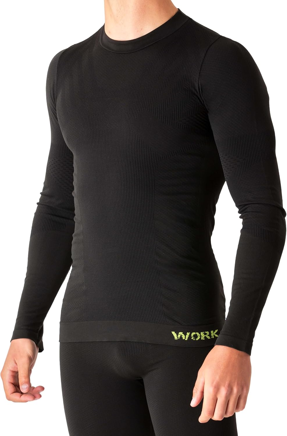 Camiseta Termica Hombre Manga Larga Work - Ropa de Trabajo Sin Costuras ni Etiquetas, Camiseta Interior Termica Hombre, Cómoda, Transpirable - Made In Italy