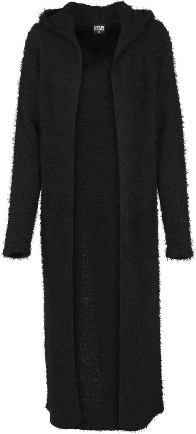 Urban Classics Ladies Hooded Feather Cardigan Mujer Cárdigan Negro