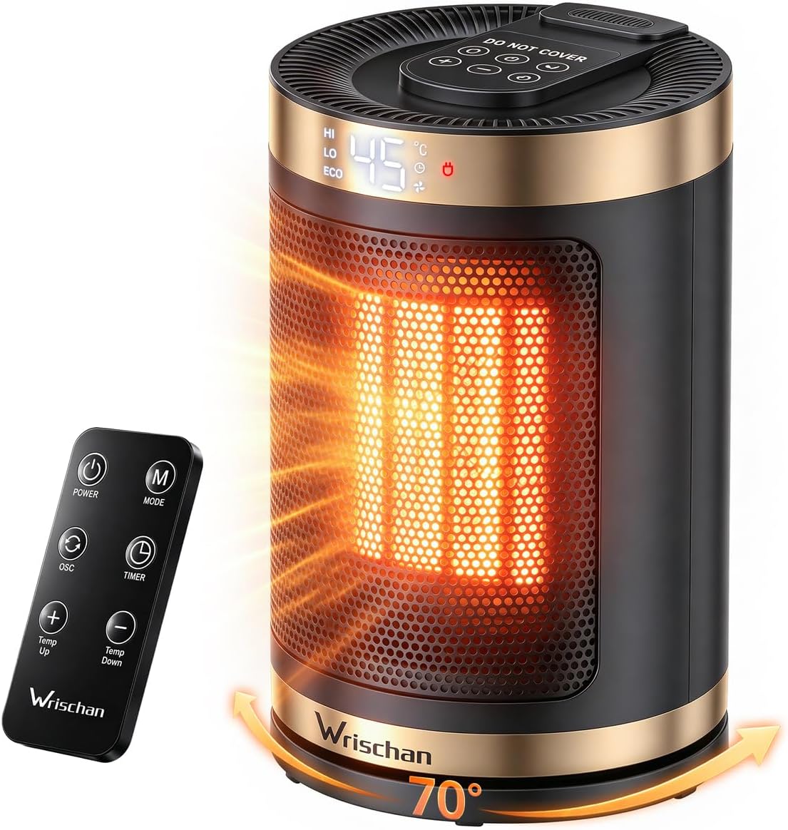 Calefactor Bajo Consumo 1500W, Calefactor Cerámico De PTC Con Termostato