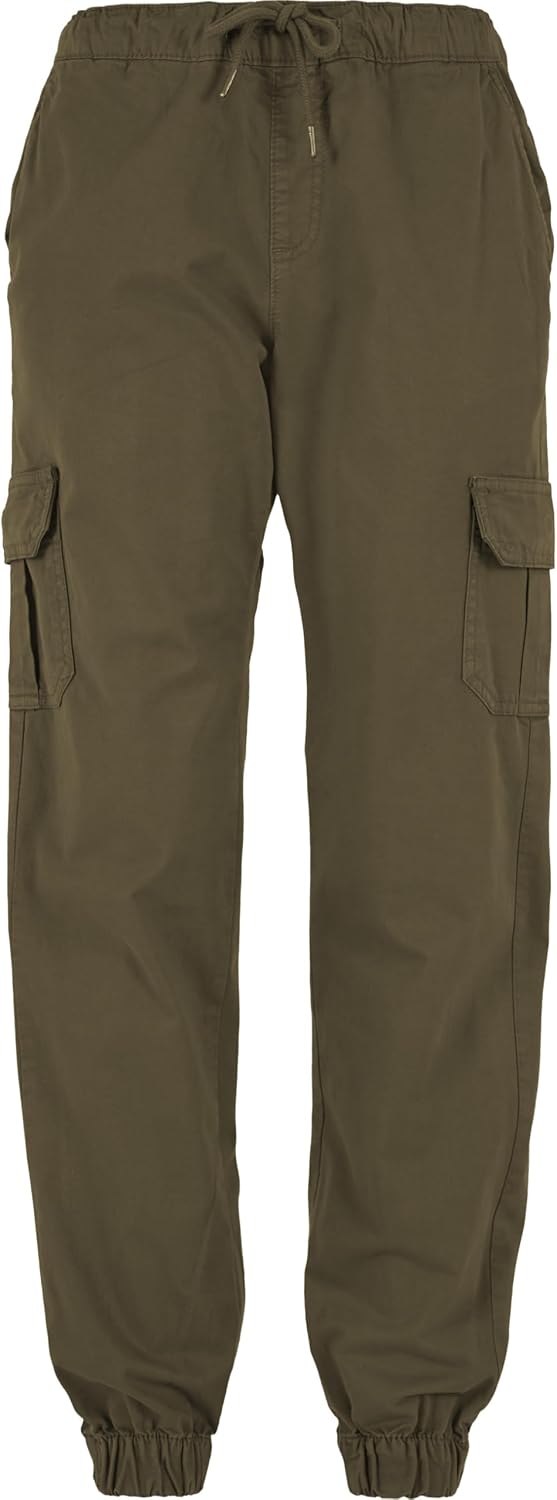Urban Classics Ladies’ High-Waist Cargo Jogging Mujer Pantalones de Deporte Negro
