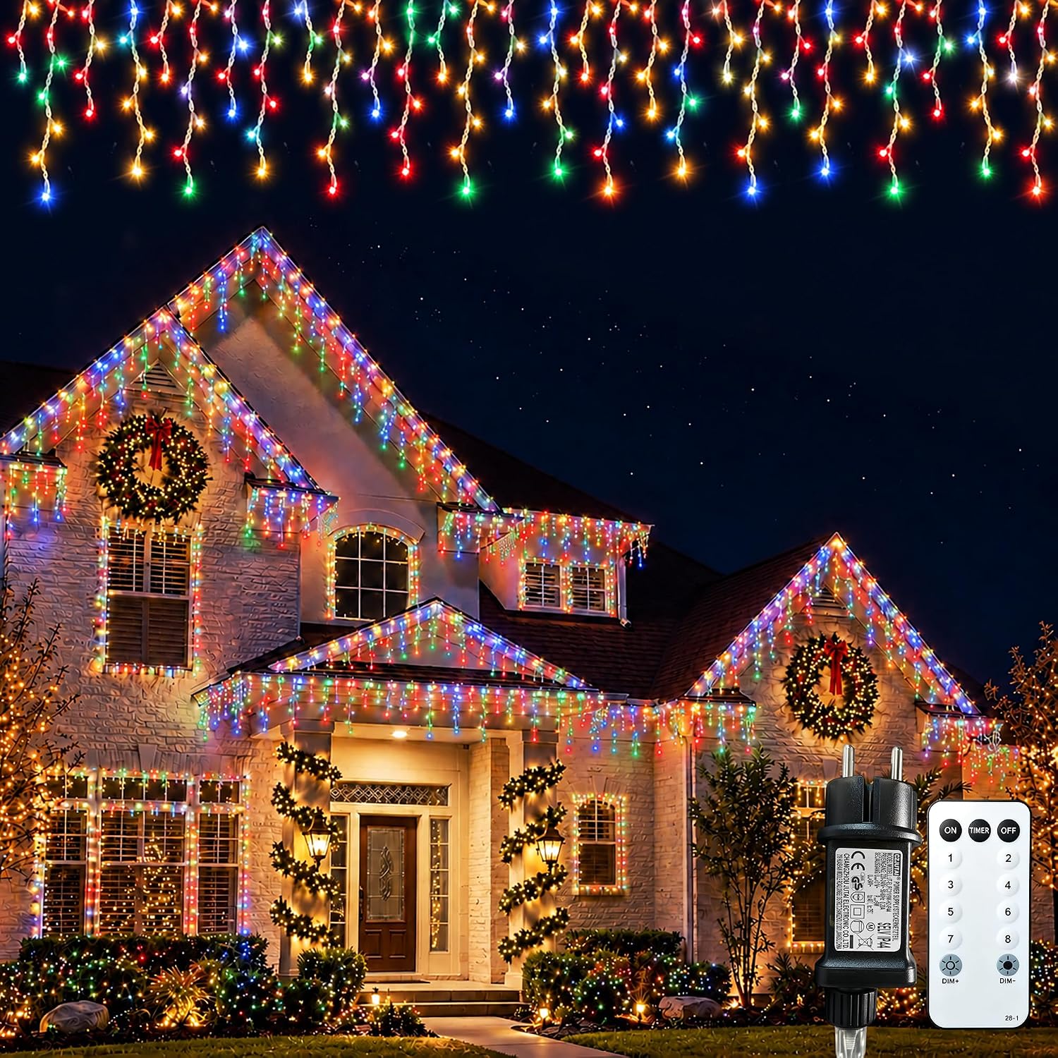 GYLEFY 20M Cortina Luces Navidad Exterior, Blanco Cálido