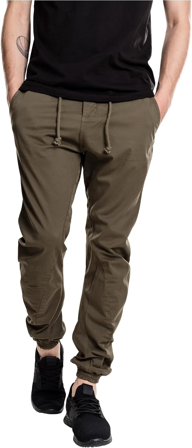 Urban Classics Stretch Jogging Pants Hombre Pantalones de deporte Negro