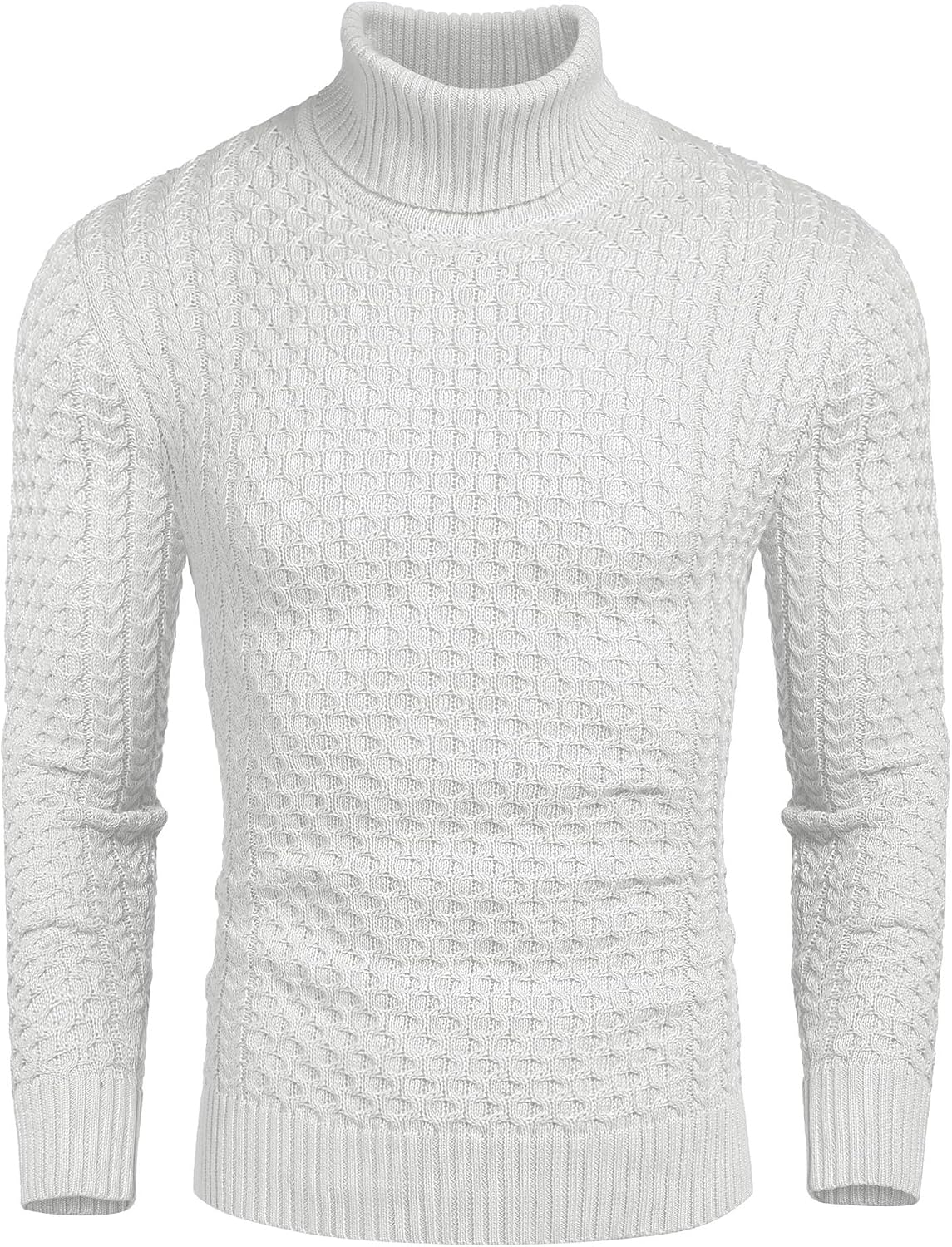 COOFANDY Jersey Hombre Cuello Alto Sueter Manga Larga