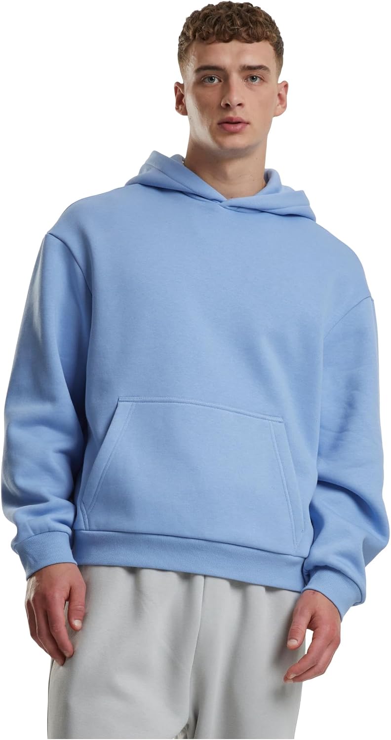 Urban Classics Fluffy Hombre Sudadera con Capucha Negro 70% algodón, 30% poliéster Regular