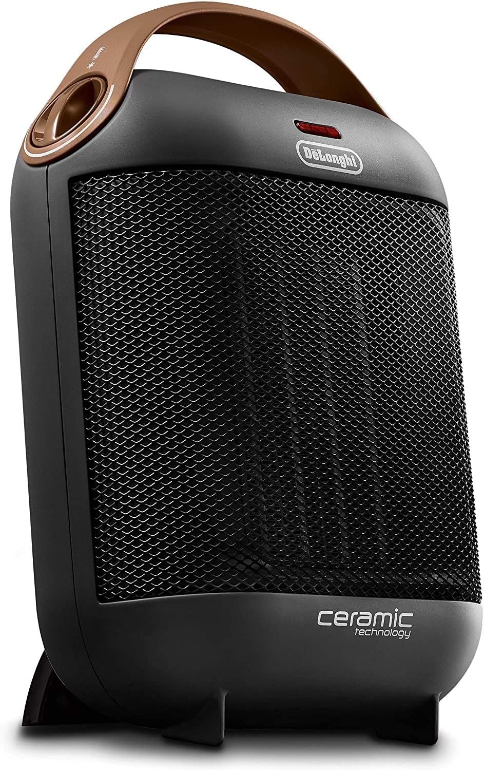De'Longhi HFX30c18.IW - Calefactor cerámico vertical, 2 ajustes de potencia de 900 y 1800 w, auto regulable e innovador, blanco