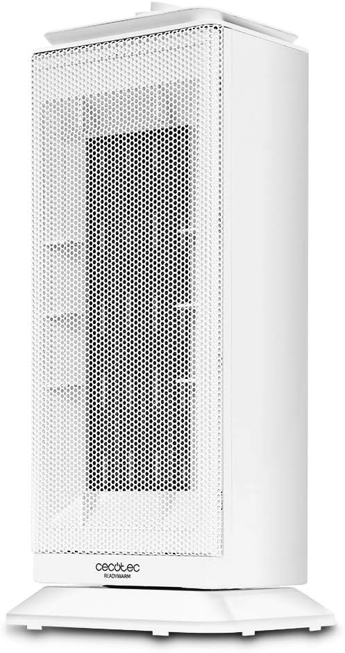 Cecotec Calefactor Cerámico Ready Warm 6400 Ceramic Sky Smart. 2000 W, Pantalla LED Superior, 3 Modos de Funcionamiento, Temporizador 24h, Oscilación, Mando a Distancia