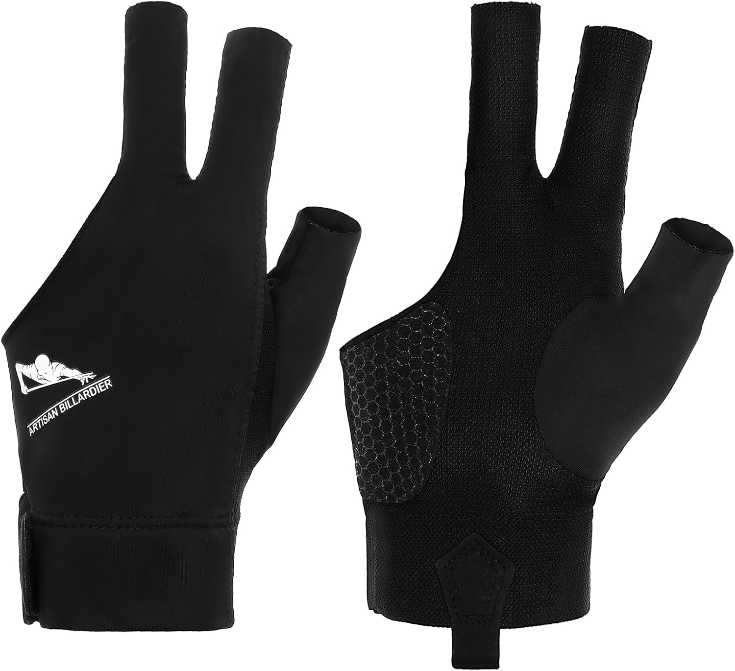 Guantes de billar para la mano izquierda, guantes de billar para hombres y mujeres, proceso de empalme, taco de snooker, guantes deportivos, tallas populares, guantes elásticos de 3 dedos