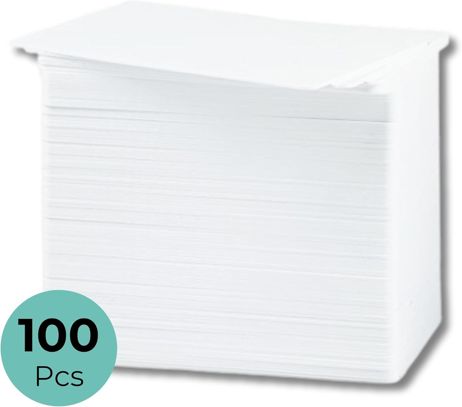 Double Dragon, 100 Tarjetas de Identificación de PVC Blanco, CR80 30 Mil (760 Micras), Compatibles con Impresoras ID Zebra, Magicard, Evolis, Fargo, Datacard y NiSCA, 86 x 54 mm