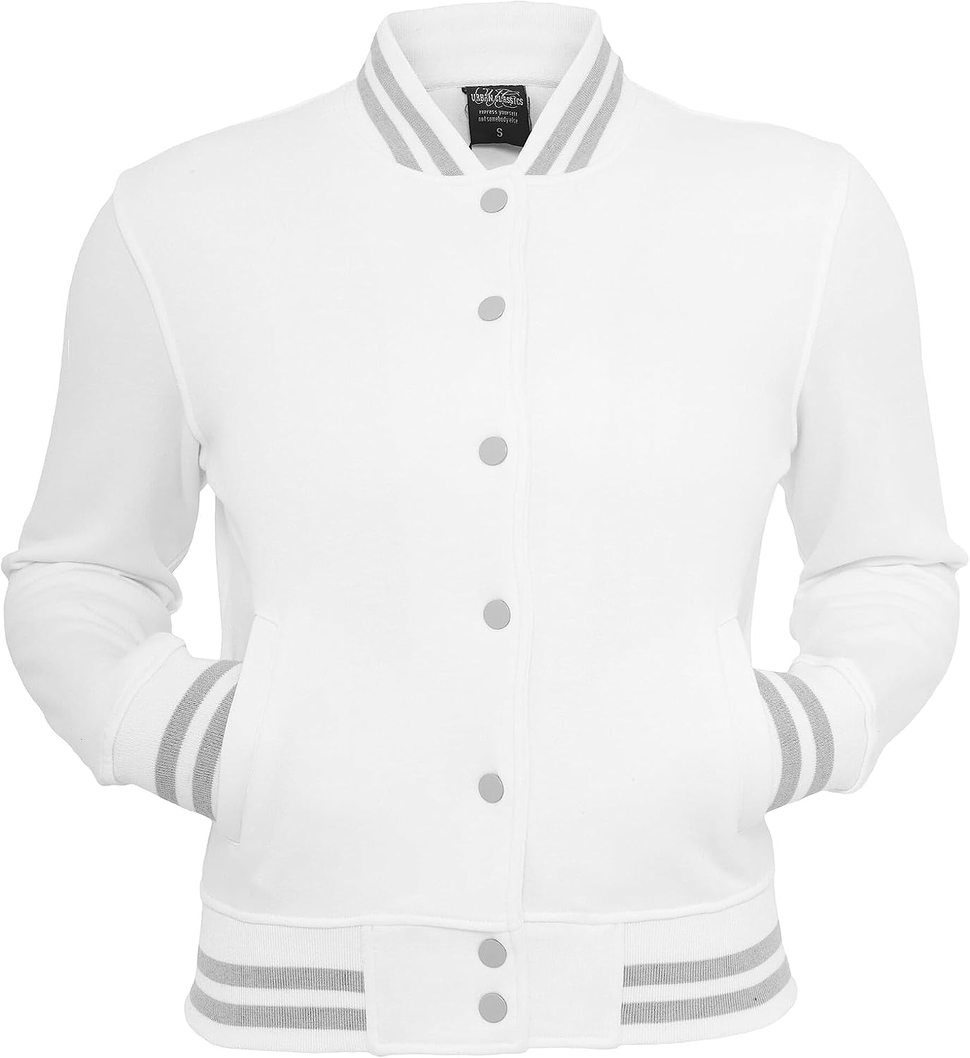 Urban Classics CazadoraTipo universitario Mujer Chaqueta Universitaria negro-blanco