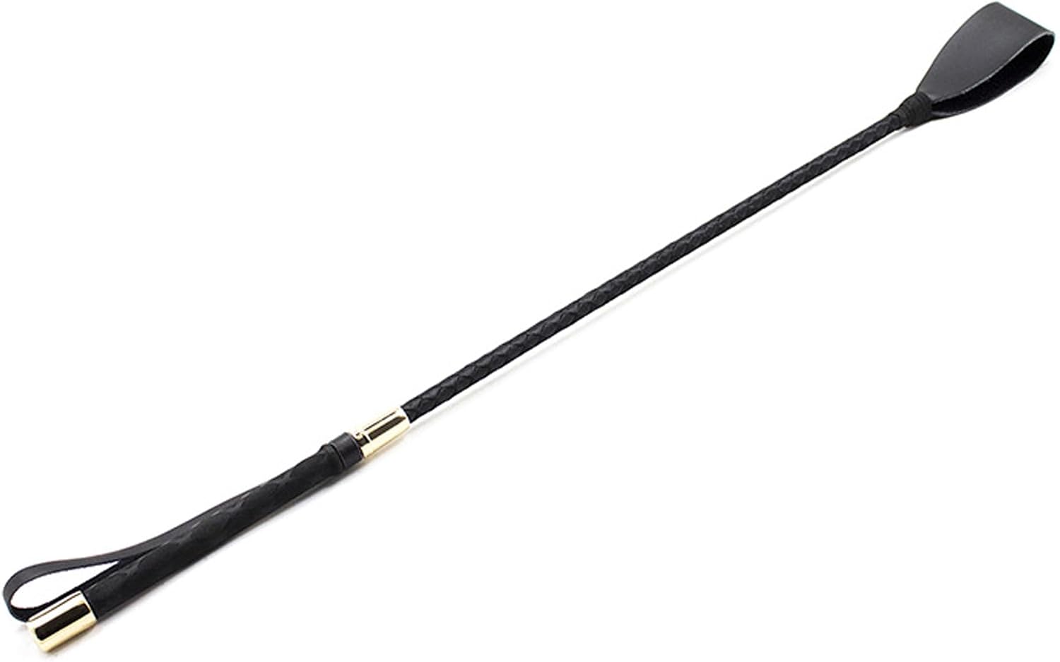 Azatemgo Fusta Fusta Inglesa con Mango 45 cm Fusta de Cuero Sintético