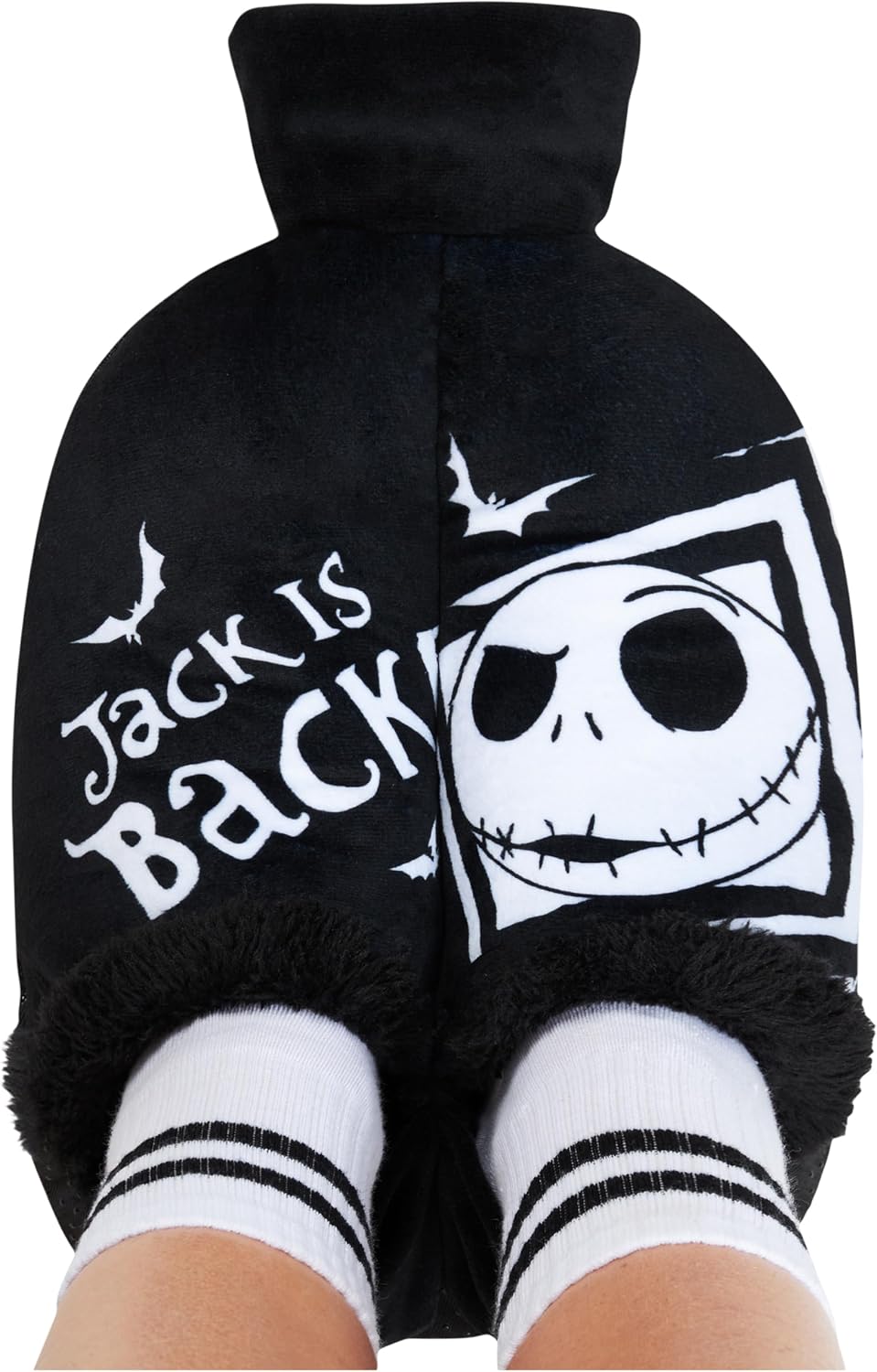 Disney Stitch Botella de Agua Caliente con Funda de Franela para Mujer (Peluche Negro)