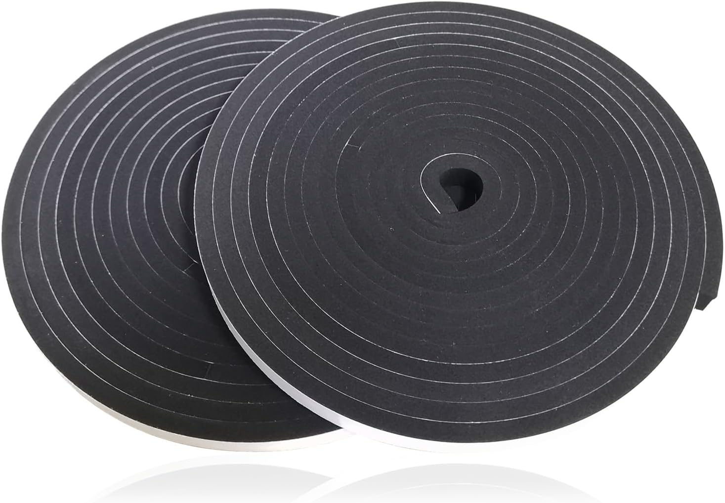 Burlete Sellado Ventanas, Cinta Adhesiva de Espuma Autoadhesiva, 2 Rolls 12mm x 6mm x 5M Puertas Ventanas Aislante Tira Sellado para Ventanas, Aislante, Anti Frío, Agua, Ruido y Colisión