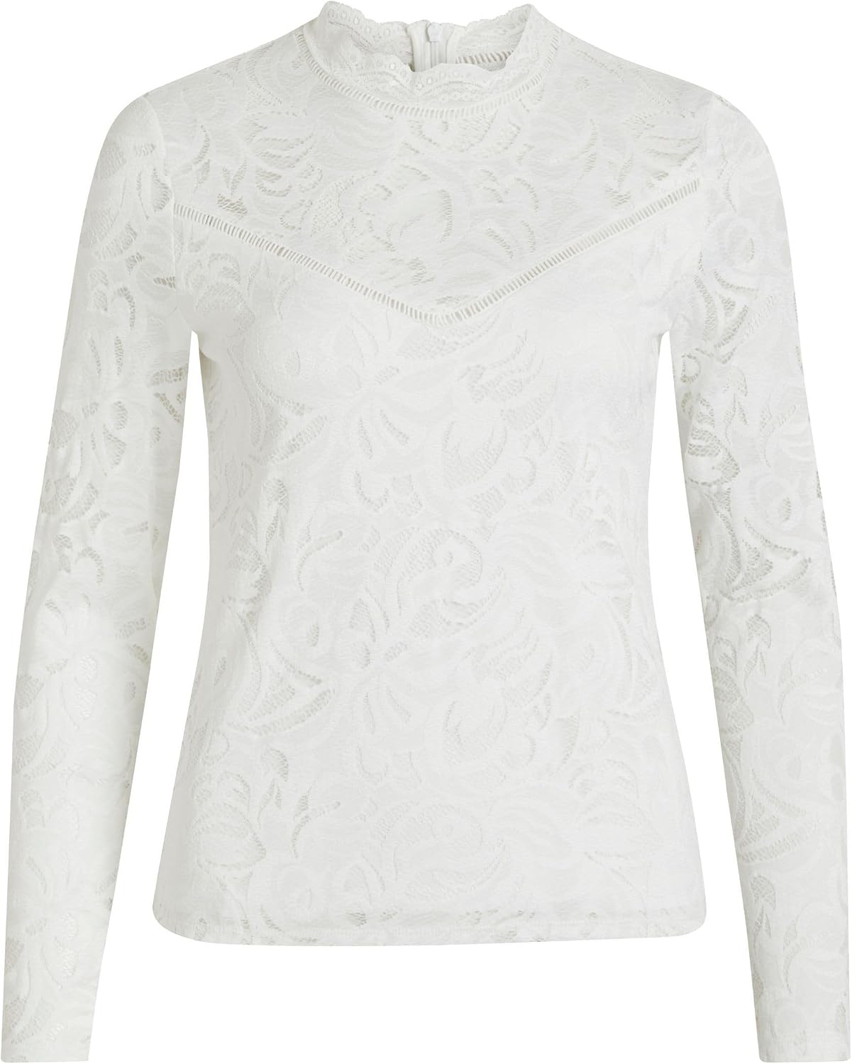 Vila Vistasia L/S Lace Top-Noos Camisa Manga Larga Mujer