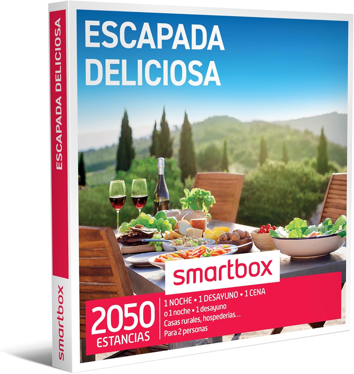 Smartbox Caja regalo Escapada deliciosa , Idea de regalo para parejas , 1 noche con desayuno y cena o detalle para 2 personas