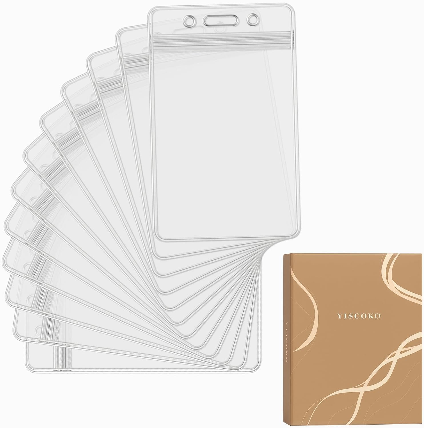 12 x funda vertical para tarjeta, tarjetero de plástico, funda de PVC impermeable, funda protectora de tarjetas resistente con cierre de cremallera resellable