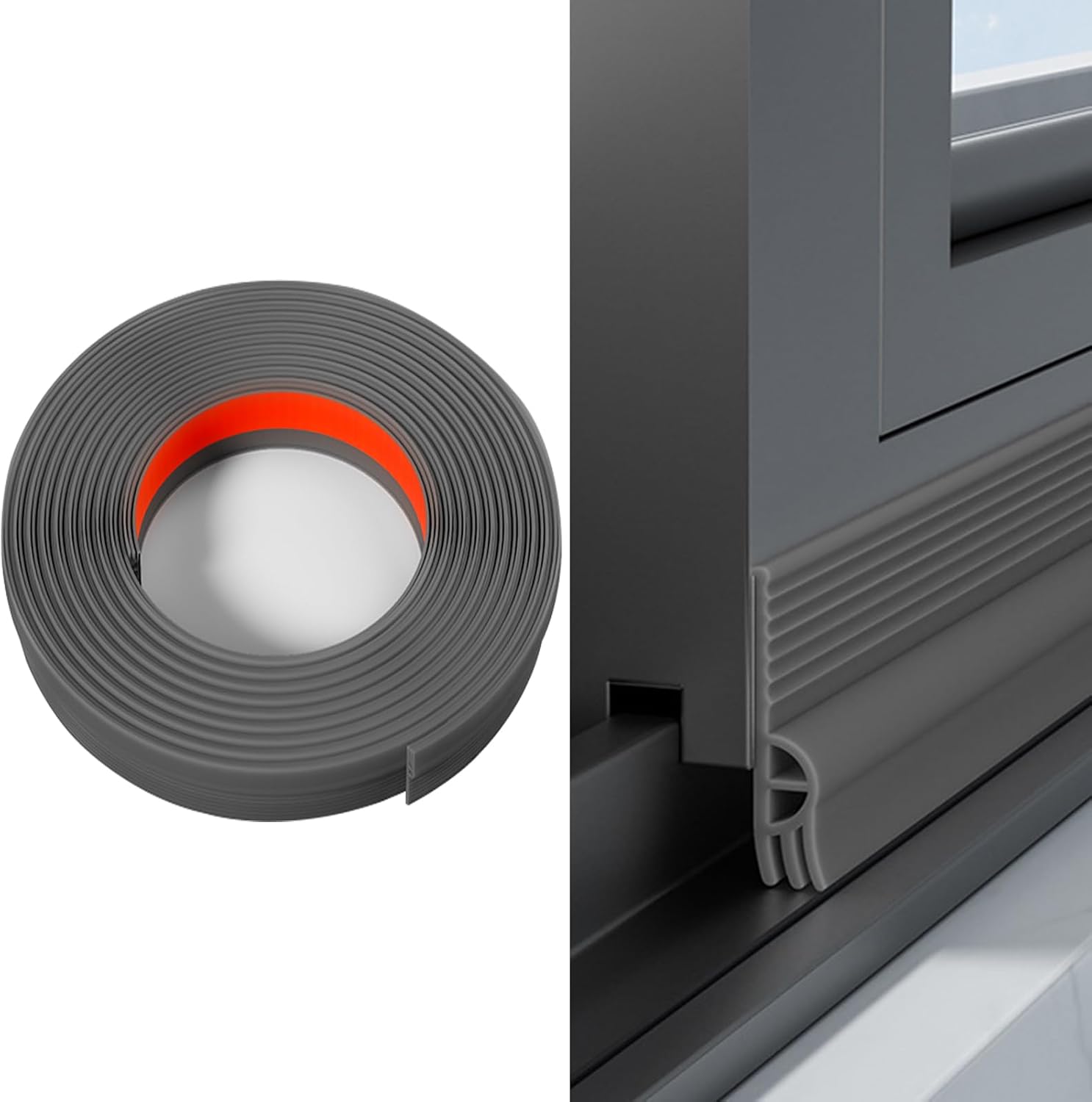 Veki Burlete Ventana, Aislante Burletes para Ventanas, Blanco 4m