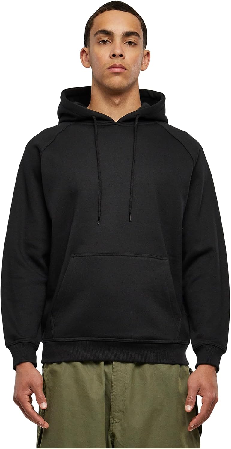 Urban Classics Blank Hombre Sudadera con Capucha Gris Marengo 65% algodón, 35% poliéster Regular
