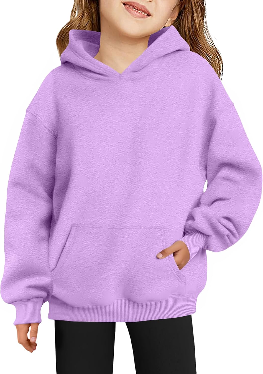 Arshiner Niña Sudaderas con Capucha Cálido de Felpa Niños Sudadera de Manga Larga Invierno y Bolsillo Hoodie para Niñas 6-16 años