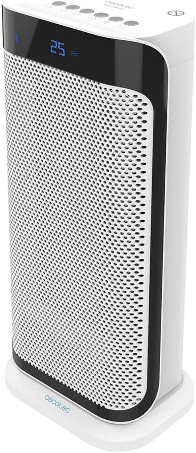 Cecotec Calefactor Eléctrico Cerámico Ready Warm 6700 Ceramic Sky. 2000W, Termostato Regulable, Motor DC, Control Manual con Ruedecilla, 3 Modos, Oscilación, Cobertura 20m2