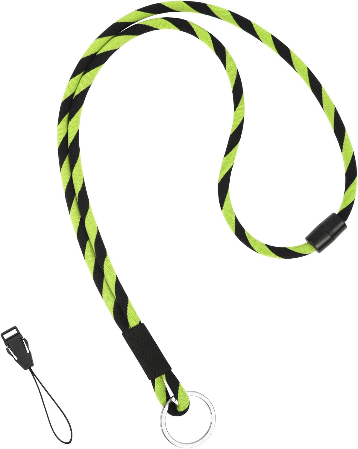 OFFCUP Correa para Cuello Cordón Cuerda, 1PC Cordones de Insignia, Acolladores con Hebilla de Seguridad y Llavero, Desmontable Cinta de Identificación Teléfono Móvil Lanyard Llavero Cordón (Azul)