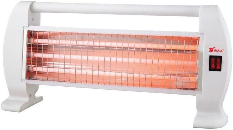 Estufa 1200W 3 Tubos de Cuarzo 1200W Calefactor Calentador Radiador Halogeno Calor para el hogar