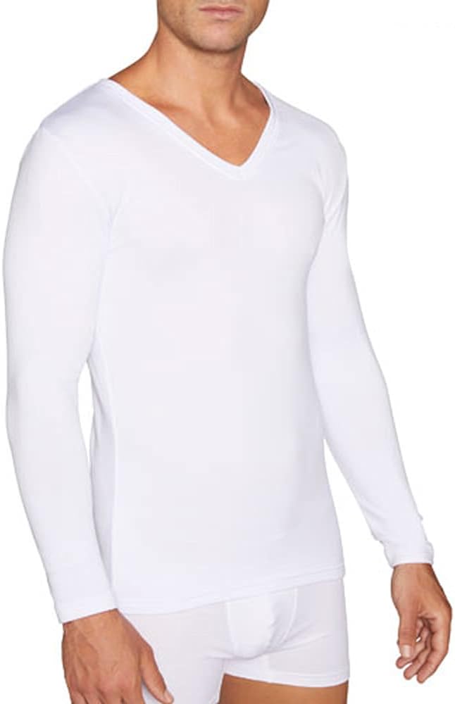 YSABEL MORA Camiseta Interior Térmica Cuello Pico Manga Larga Hombre