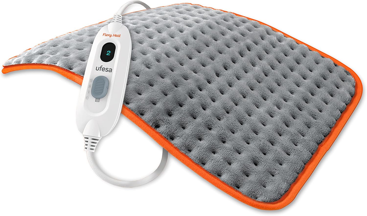 Ufesa Flexy Heat Colors Almohadilla Térmica Eléctrica XXXL, Manta Eléctrica Lumbar, Esterilla Eléctrica, 100W, Mircofibra Ultrasuave, 3 Niveles de Temperatura, Apagado Automático, Lavable, 75x40cm