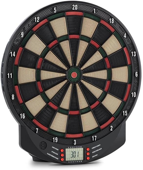 OneConcept Dartomat - Diana automática, Diana electrónica, E-Darts, 70 Variantes de Juego, hasta 8 Jugadores, oponente Virtual, Indicadores LED, 6 Dardos, 6 Puntas de Repuesto, Gris Grafito