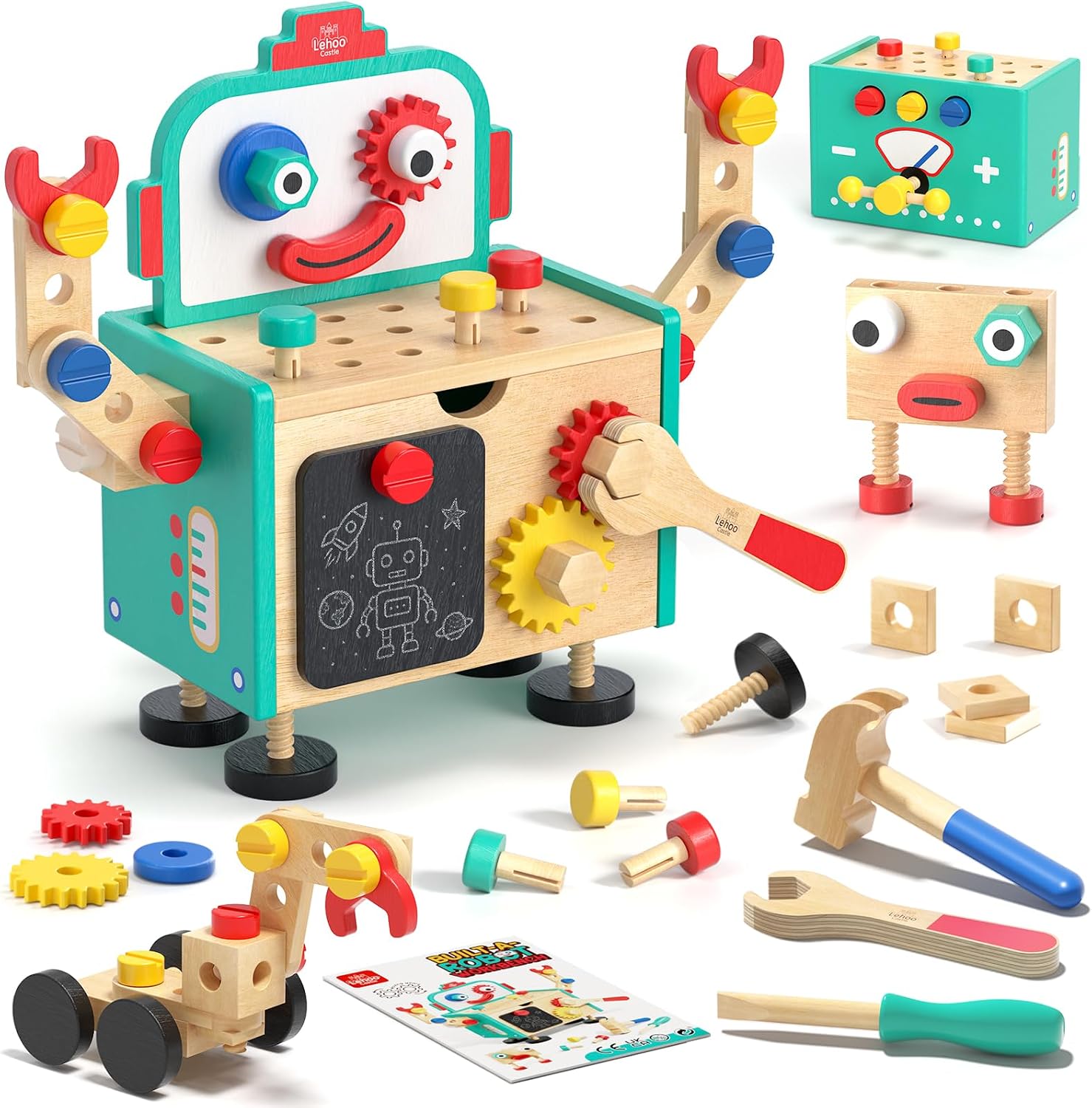 Lehoo Castle Montessori Caja de Herramientas Juguetes para Niños 3 4 años