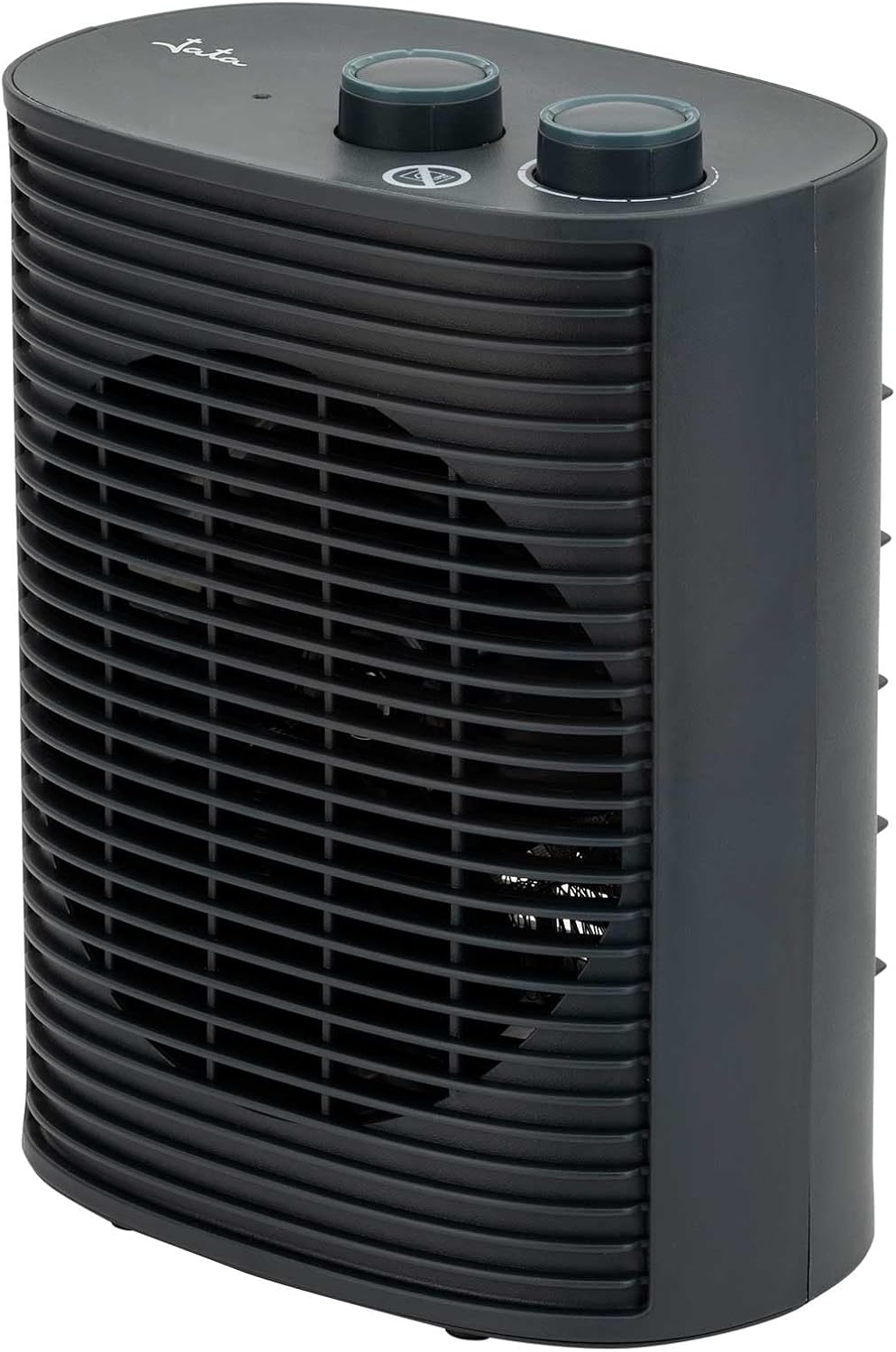 JATA JCTV1191 - Calefactor Eléctrico Bajo Consumo 2000 W. Termoventilador Baño. 2 Potencias, Termostato Regulable, Función Ventilador Frío, Protección Antivuelco y Sobrecalentamiento, Compacto con Asa