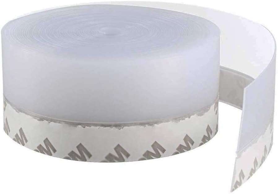 Tira de sellado de silicona, 10 m, cinta de sellado inferior de silicona transparente para puerta, cinta autoadhesiva para puertas y ventanas, resistente al viento, a prueba de polvo, insonorizada,
