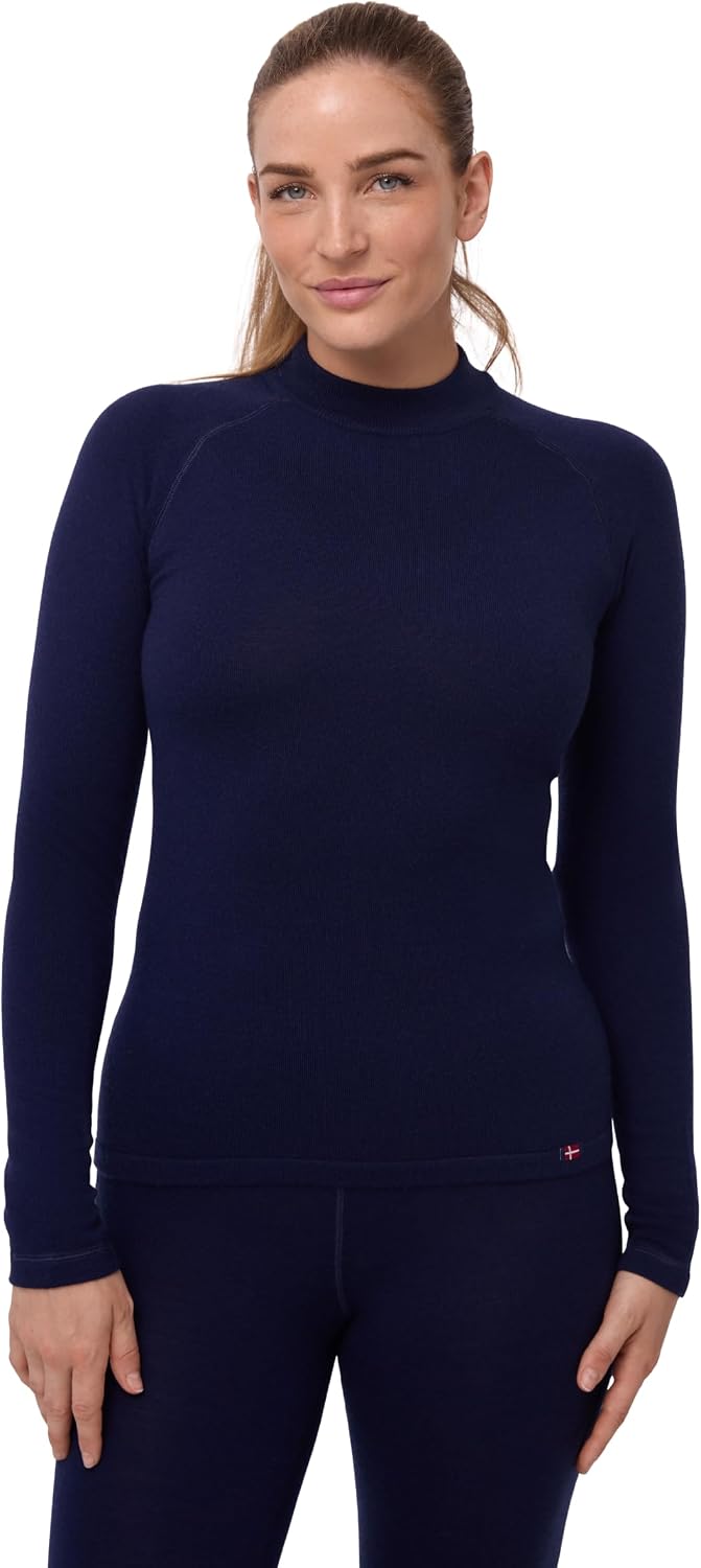 DANISH ENDURANCE Camiseta Térmica de Lana Merino para Mujer, Frío Extremo