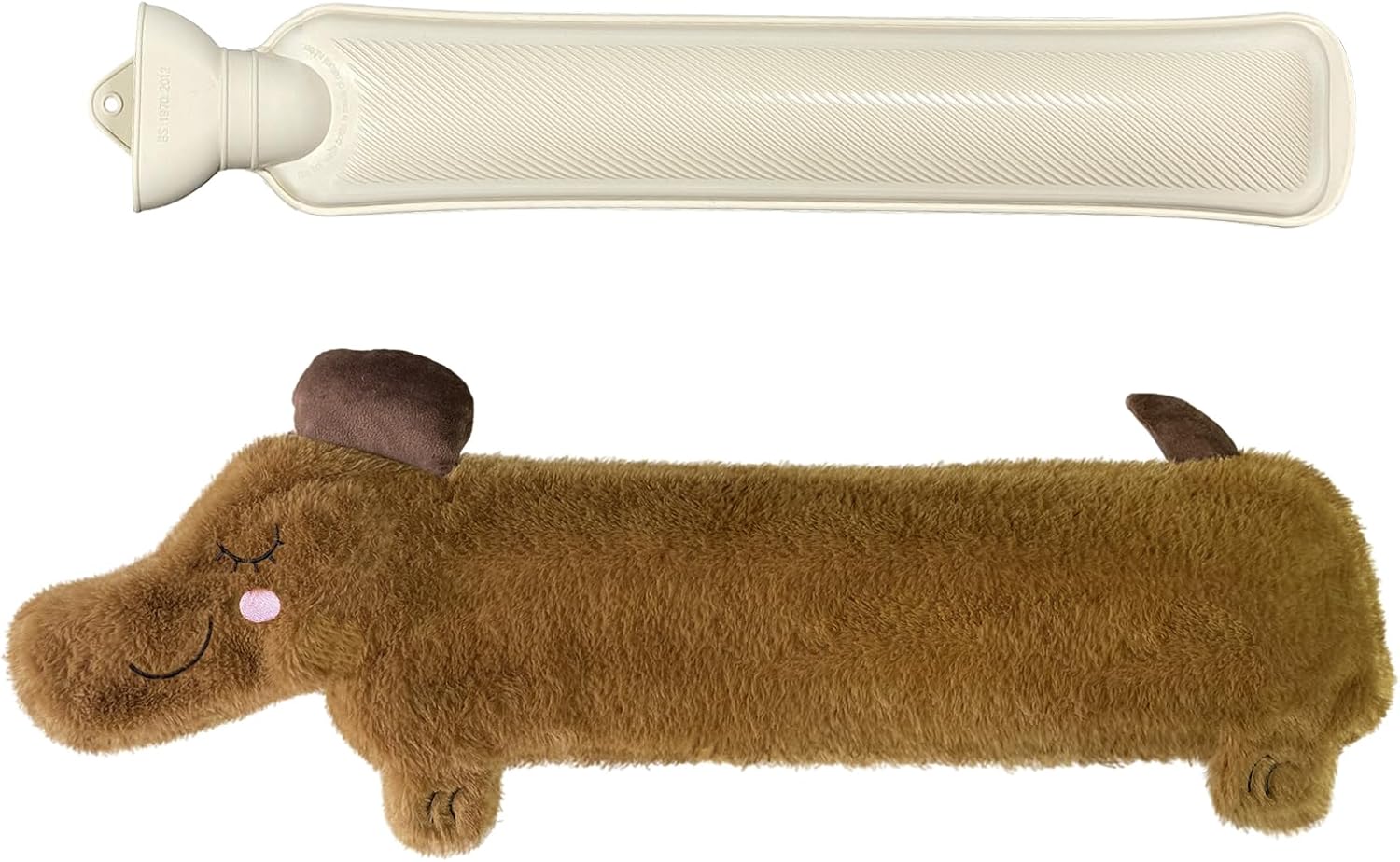 Bolsa Agua Caliente Peluche, 2L Bolsa De Agua Caliente Larga, Hot Water Bottle With Cover, Botella De Agua Caliente, Para Cuello Y Hombros, Espalda, Piernas Y Cintura Para Niños Adulto (Gato)