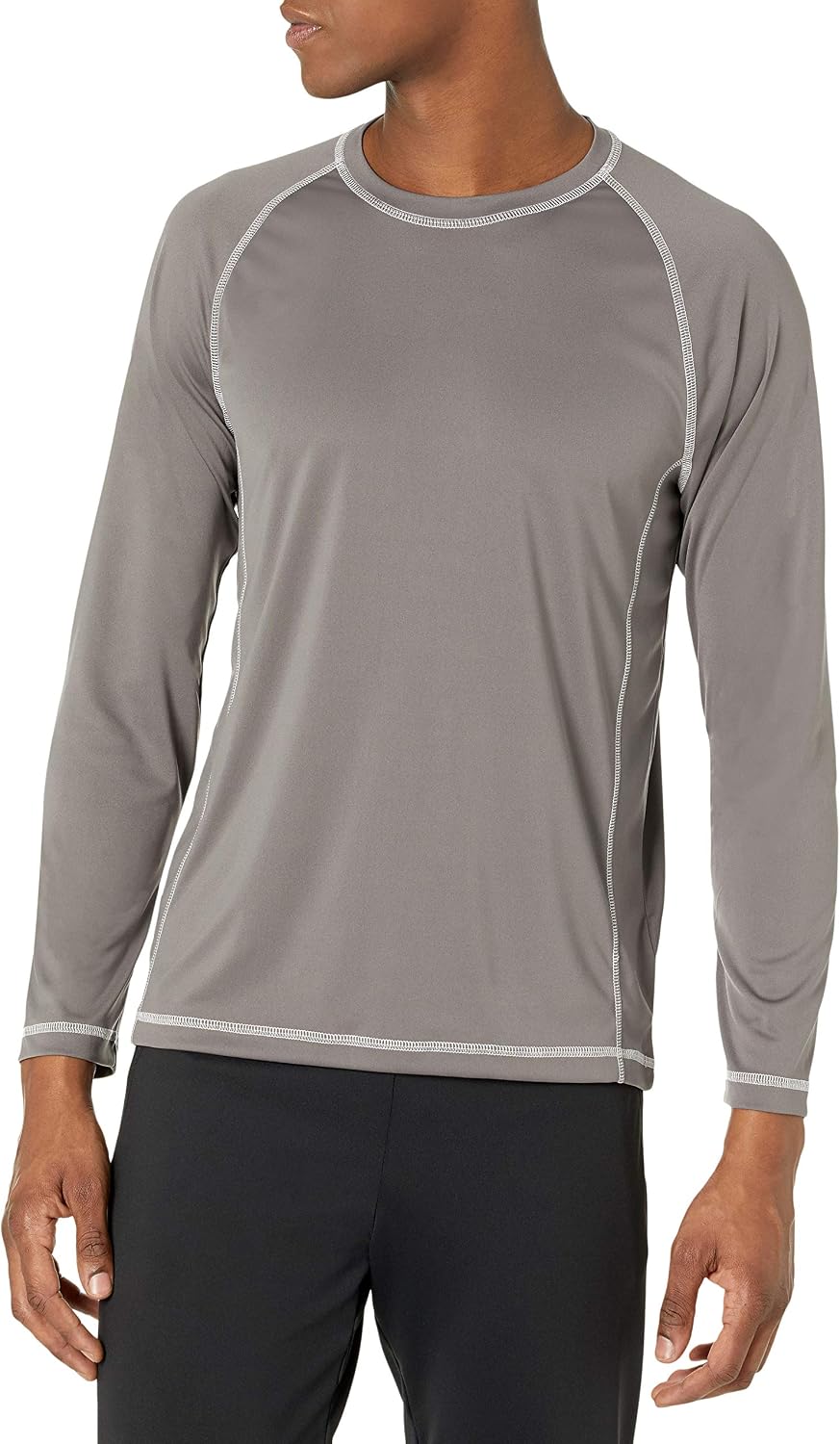 Amazon Essentials Hombre Camiseta Técnica de Protección Solar para Natación de Manga Larga de Secado Rápido UPF 50 para