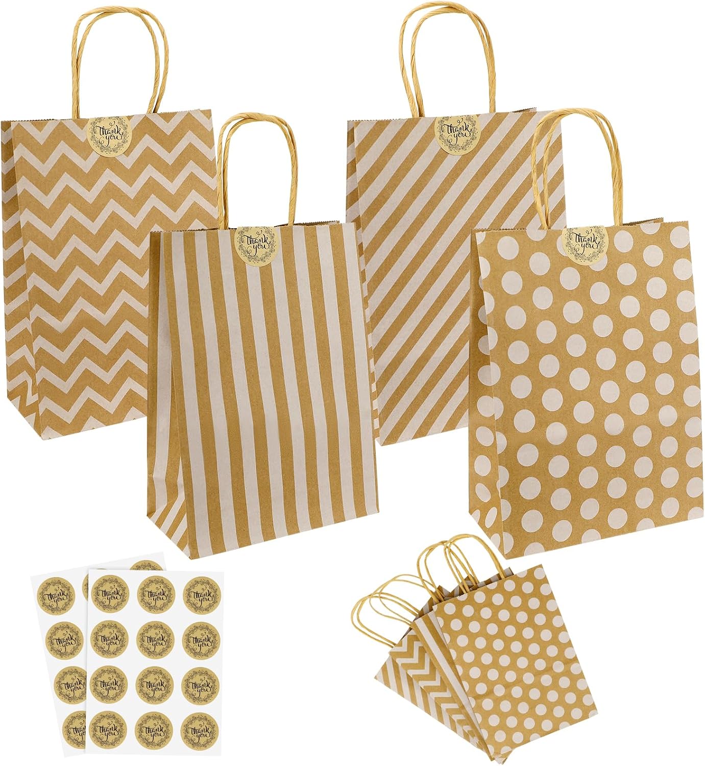 Farerkass Bolsas papel kraft,  24 Bolsas de papel kraft con Asas,