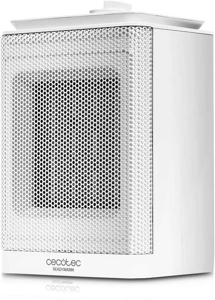 Cecotec Calefactor Baño Cerámico Ready Warm 6100 Ceramic Rotate. Oscilante, 1500 W, Termostato Regulable, 3 Modos, Protección sobrecalentamiento y antivuelco, 25 m2