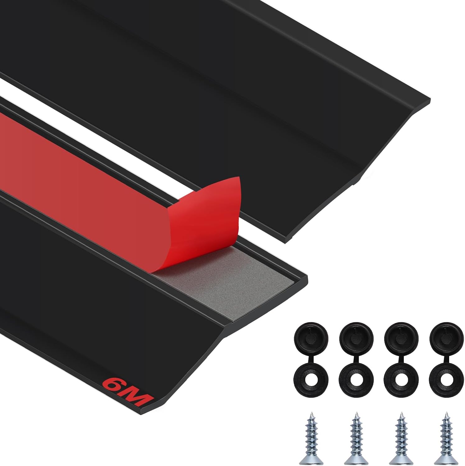 EFUTURETIME 6m Burlete para Bordes de Puertas de Garaje Universal, Negro