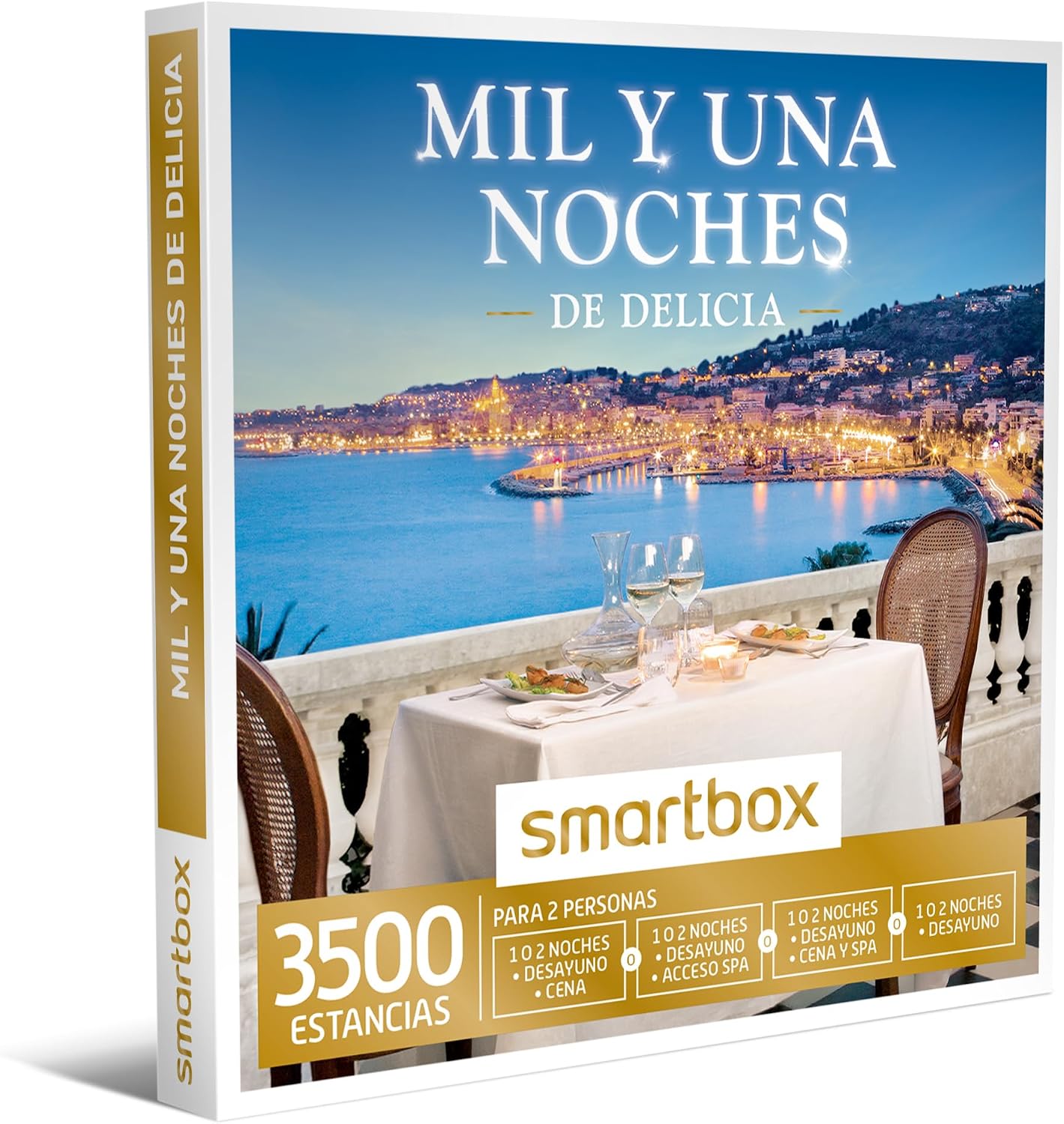 Smartbox - Caja Regalo Mil y una Noches de Delicia - Idea de Regalo para Padres - 2 Noches, Desayuno y Cena para 2 Personas
