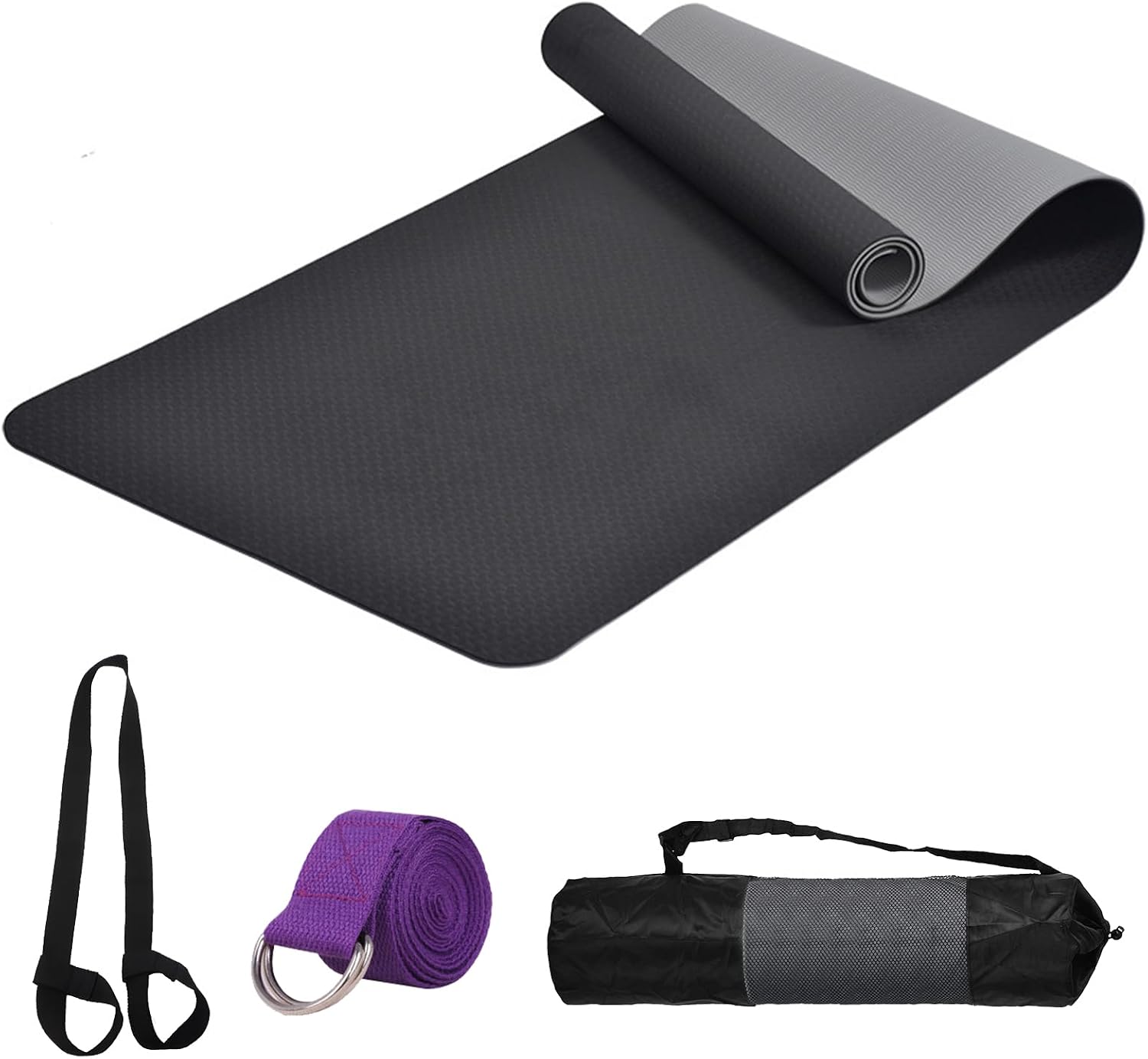 Esterilla Yoga Esterilla Pilates Antideslizante Alfombrilla de Yoga Esterilla Deporte Yoga Mat para Pilates Yoga Fitness 183x61cm