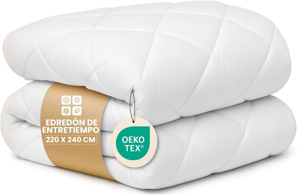 DREAMWAY Edredón Nórdico Entretiempo 200x200 cm - Relleno 300 g/m²