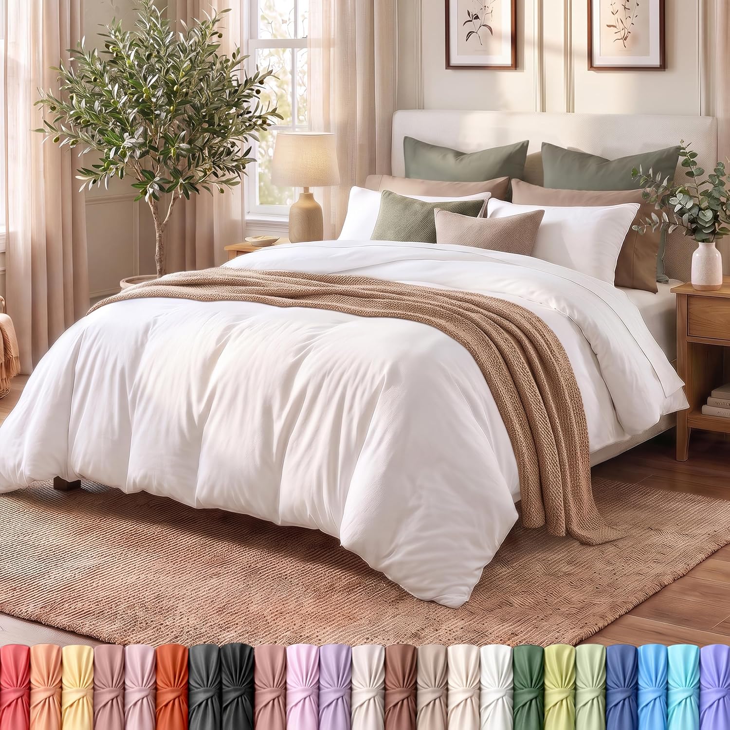 Utopia Bedding Edredón Cálido para Cama 135/150, 220x240 cm, Blanco