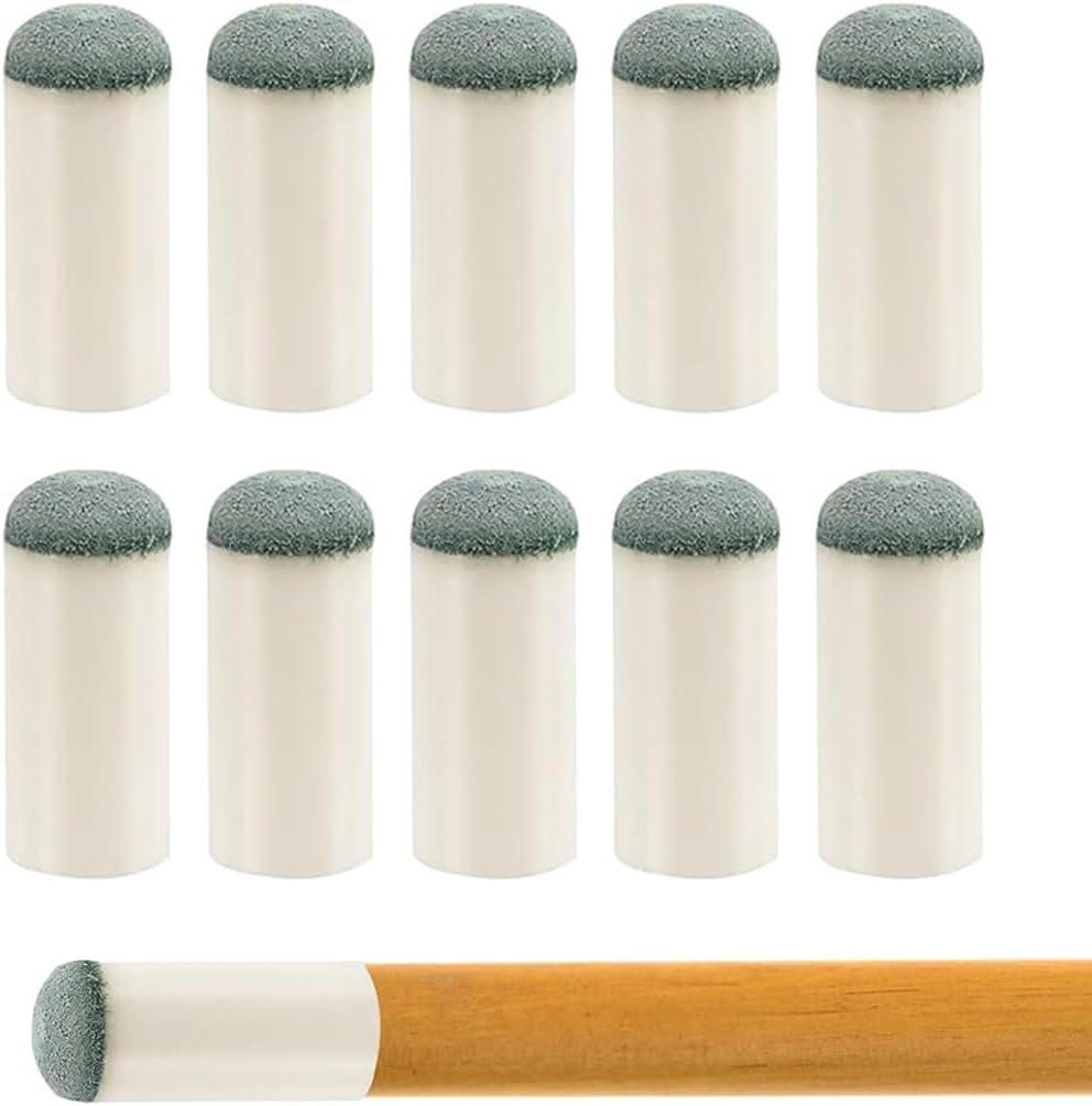 WeddHuis Cabezales para Tacos De Billar, Paquete De 10 Puntas para Tacos Billar, No Requiere Pegamento, Puntas De Repuesto para Taco De Billar De 13 Mm