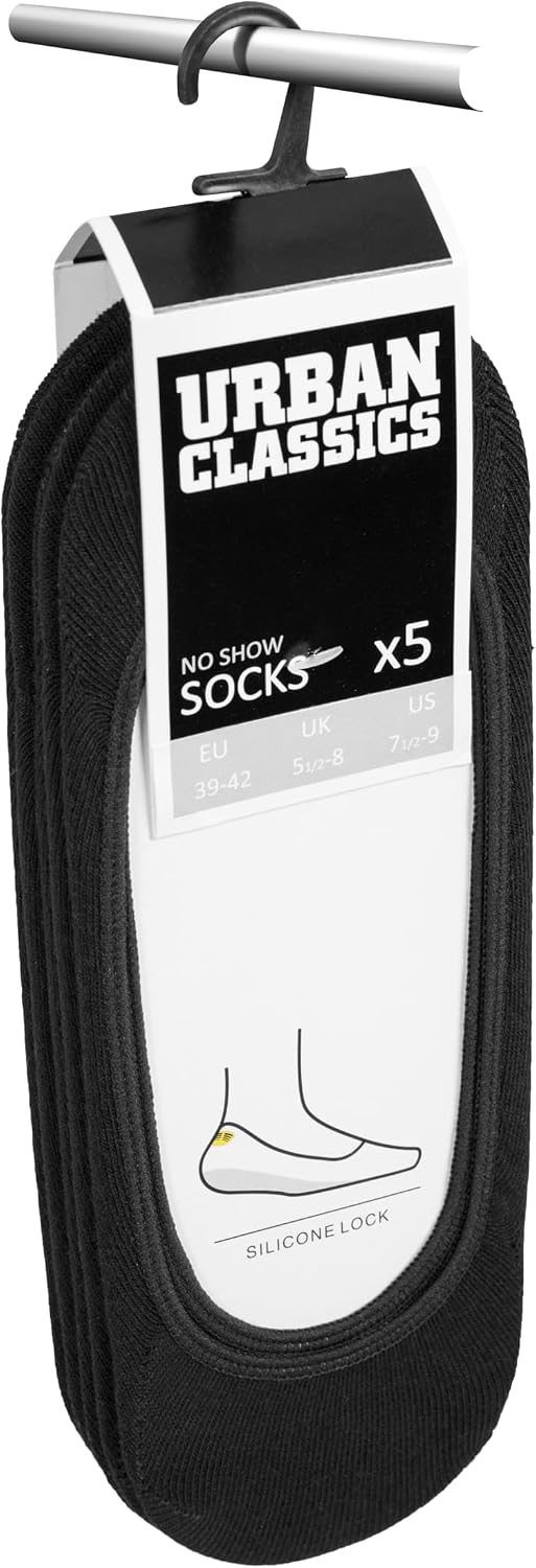 Urban Classics Calcetines invisibles - 5 pares Unisex Calcetines Negro