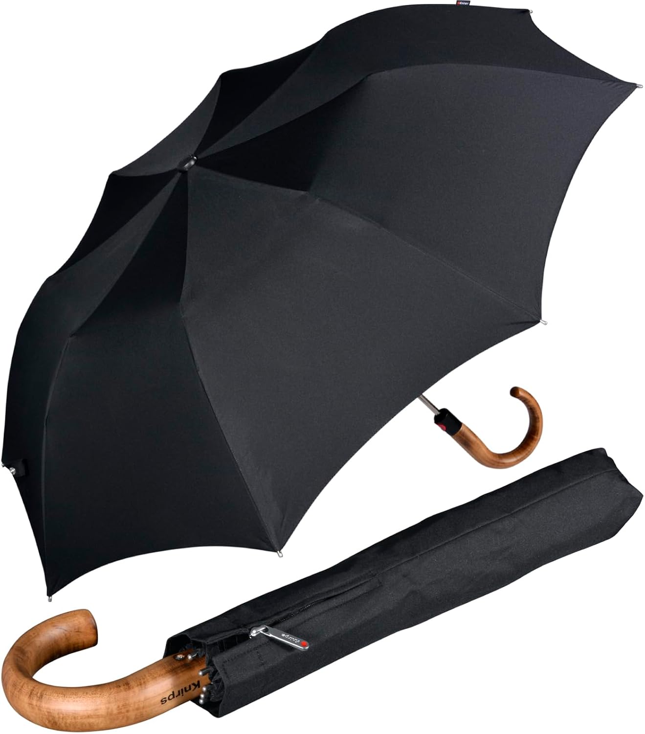 Knirps Topmatic SL 828 SteelLine - Paraguas plegable, color negro