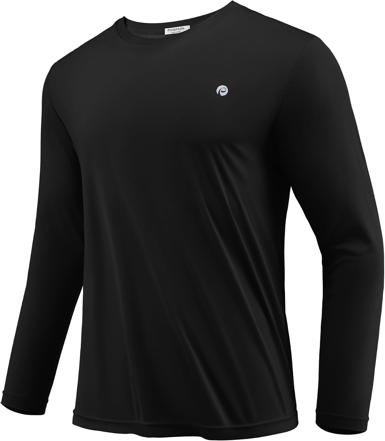 PINSPARK Camiseta Hombre Manga Larga Deportiva UPF 50+ UV Secado Rápido