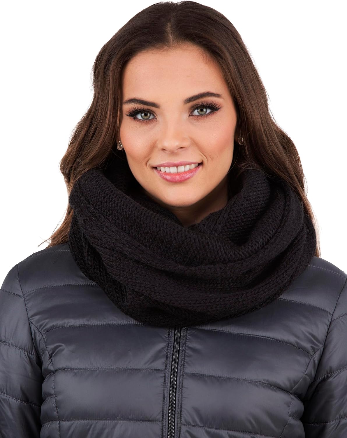 Vivisence Inviernales De Las Mujeres Bufanda Redonda Elegante con Corte Clásico Hecha De Hilo Cálido para Damas Ideal para Los Días Fríos De Invierno Cada Ocasión