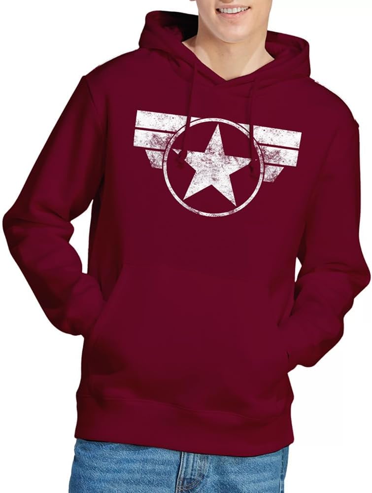 Sudadera con Capucha Marvel y Logotipo del Capitán América para Hombre de Talla UK